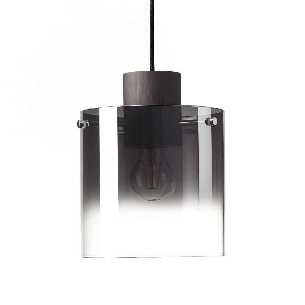 Pendelleuchte, 3 * E27 max. 60 Watt ohne Glühlampe, B 100 cm, H 122 cm, T 20 cm,Farbe = Kaffee/rauchglas