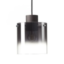 Pendelleuchte, 3 * E27 max. 60 Watt ohne Glühlampe, B 100 cm, H 122 cm, T 20 cm,Farbe = Kaffee/rauchglas