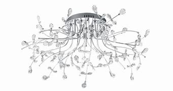 LED Deckenleuchte, Glas klar, dimmbar über Wanddimmer