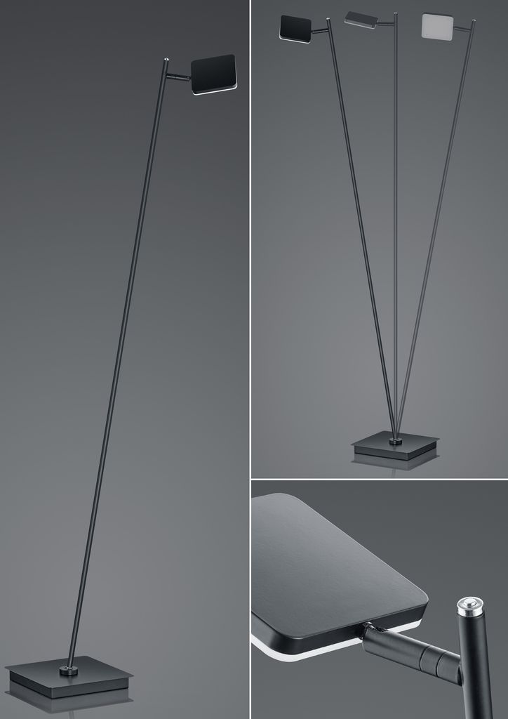 LED Stehleuchte, CCT, Tastdimmer, schwenkbar
