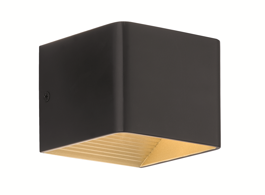 Schwarzgold farbene Wandleuchte