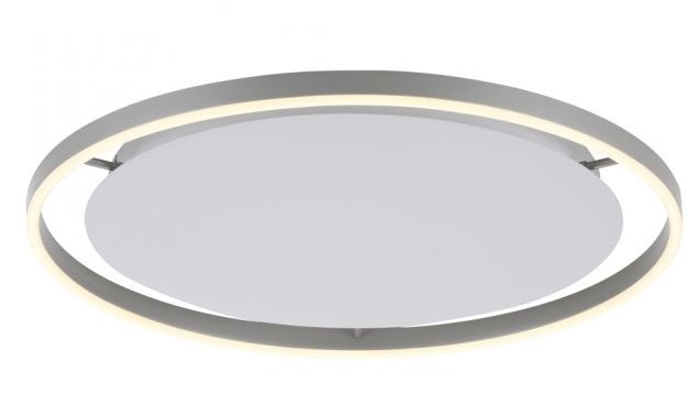 Aluminiumfarbene LED Deckenleuchte, SwitchDim