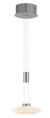 1 flammige, stahlfarbene Pendelleuchte, switch dimm