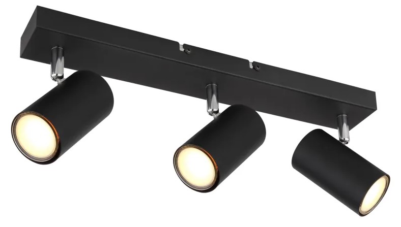 Deckenstrahler schwarz matt, 3x GU10 Fassung