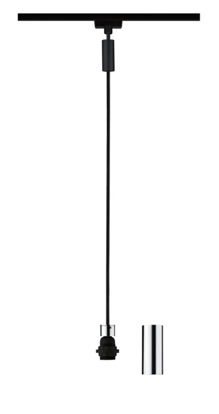 Einzelpendel für Schirme, Gläser, E27 Fassung, schwarz