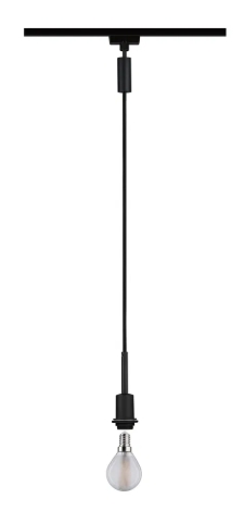 Einzelpendel schwarz, 1 x E14 Fassung, für Schirme, Gläser etc.