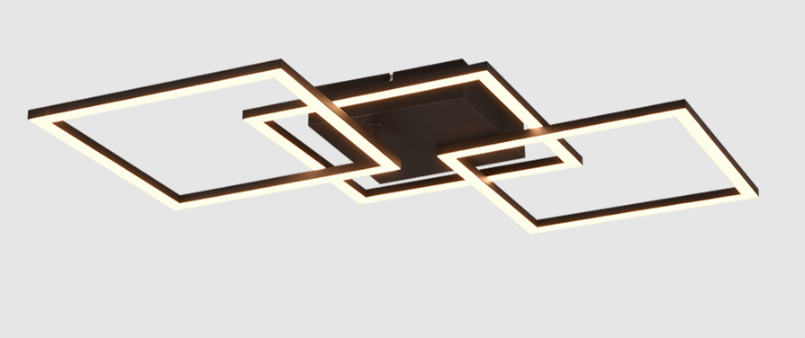 LED Deckenleuchte, Schwarz matt