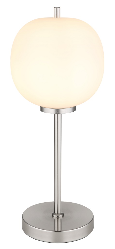 Tischleuchte, Glas opal, Wippschalter, E14, ZT1