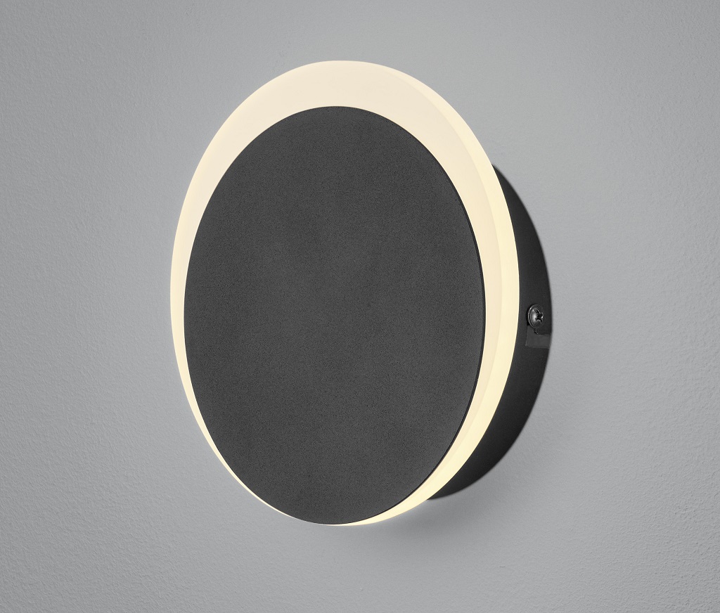 LED Wandleuchte, Schwarz, IP 65
