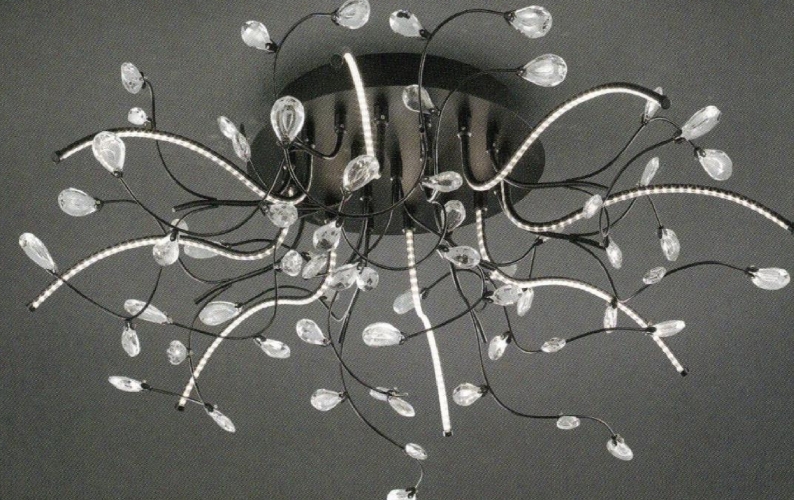 Crystal Deckenleuchte, Farbe: Schwarz