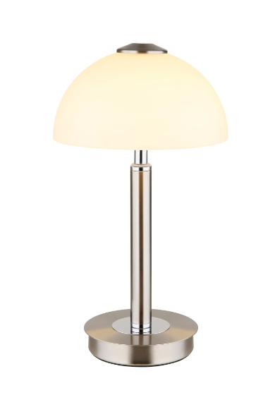 LED Tischleuchte, Metall, Nickel matt