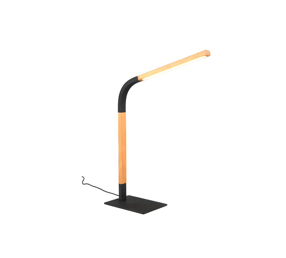 LED Tischleuchte, SwitchDim 4 fach, Farbe = schwarz, Holz