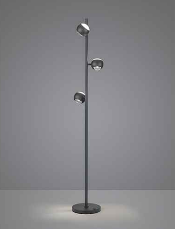 LED Stehleuchte, CCT, Sensord., Up &amp; Down, Schwarz