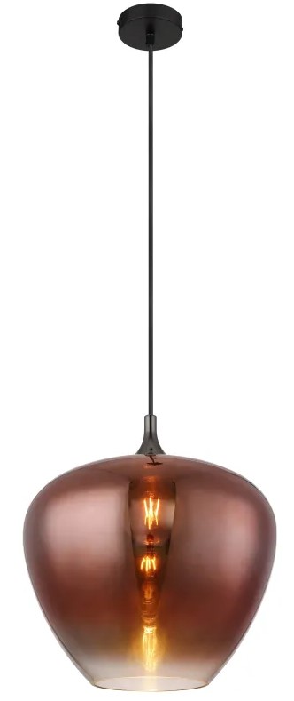 Pendelleuchte, Glas Kupferfarben, ZT1