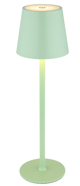 LED Akkutischleuchte, Grün, dimmbar, IP44