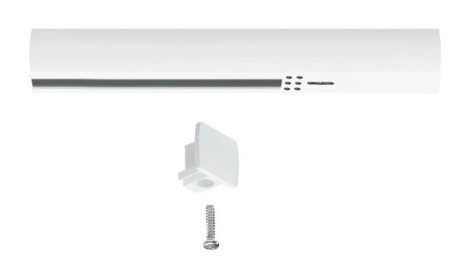 Endeinspeiser, schmal, Signalweiß, max. 1000W