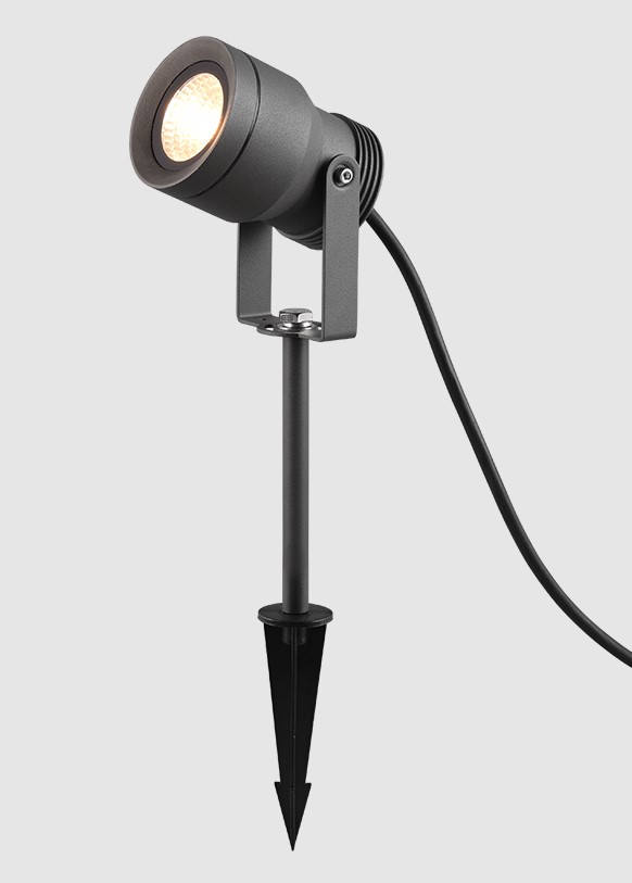 LED Strahler, IP65, Erdspieß, Anthrazit
