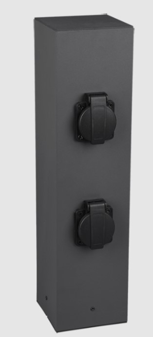 Steckdosenpoller, 4x Steckdose max. 3600W, IP54, Anthrazit