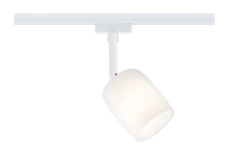 Schienenspot, Weiß, Opalglas, G9