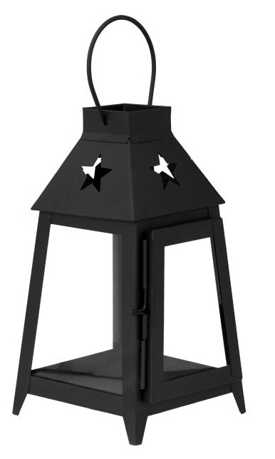 Laterne, Höhe = 56 cm, Schwarz
