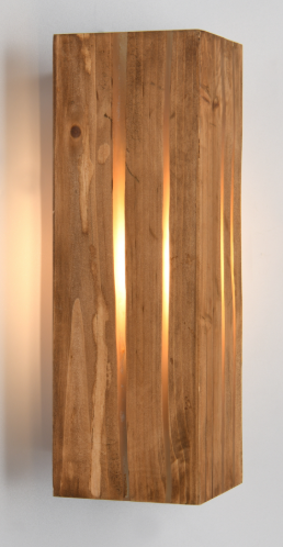 Wandleuchte, Holzfarben, E14 Fassung