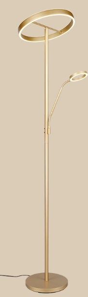 LED Deckenfluter, dimmbar, Messing