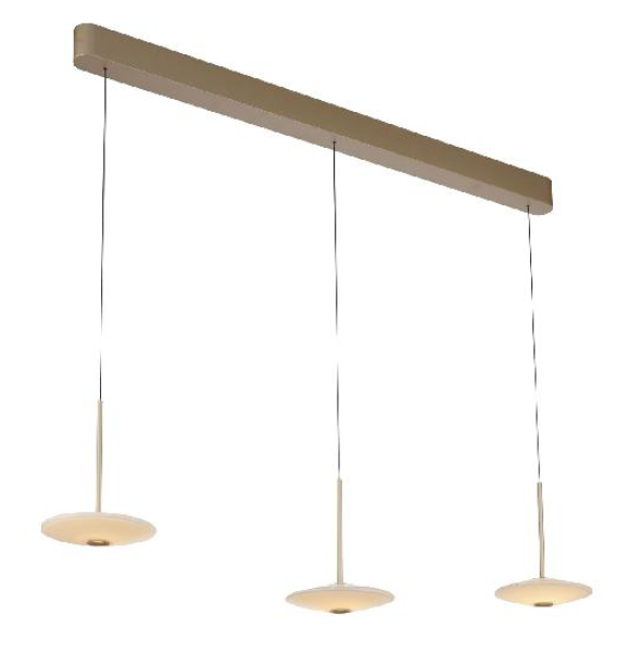 LED Pendelleuchte, Bronze, Glas, dimmbar, Comfortlift