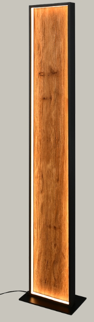 LED Stehleuchte, SwitchDim, Fußschalter, Naturholz