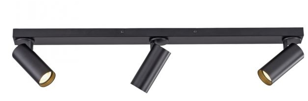 Deckenstrahler, schwarz, schwenkbar, inkl. GU10