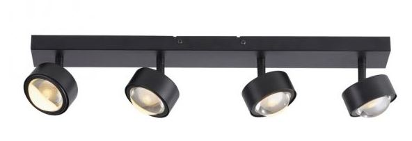 Deckenstrahler, schwenkbar, schwarz, GX53