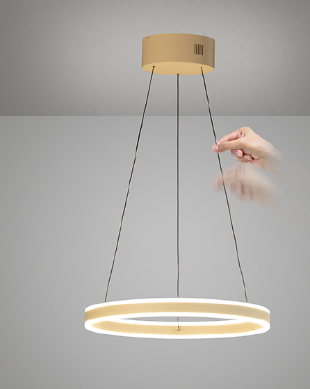 LED Pendelleuchte, CCT, Fernbed., höhenverstellb.