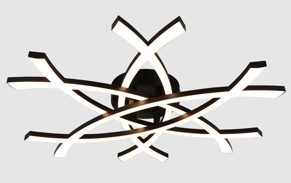 LED Deckenleuchte, Schwarz matt, ZT4