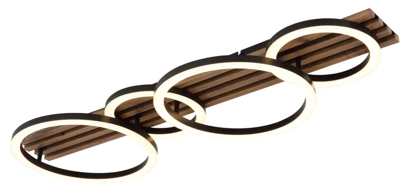 LED Deckenleuchte, Holzoptik, 86x30cm