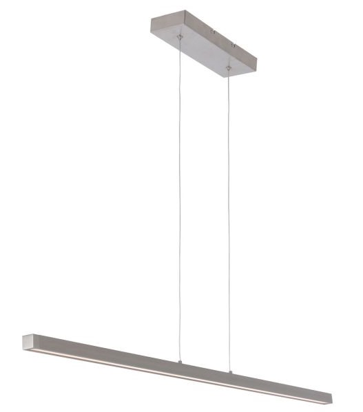 LED Pendelleuchte, Touchdimmer, Höhe einstellbar, Stahlfarben