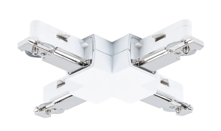 Kreuz-Verbinder, Schienensystem, Weiß