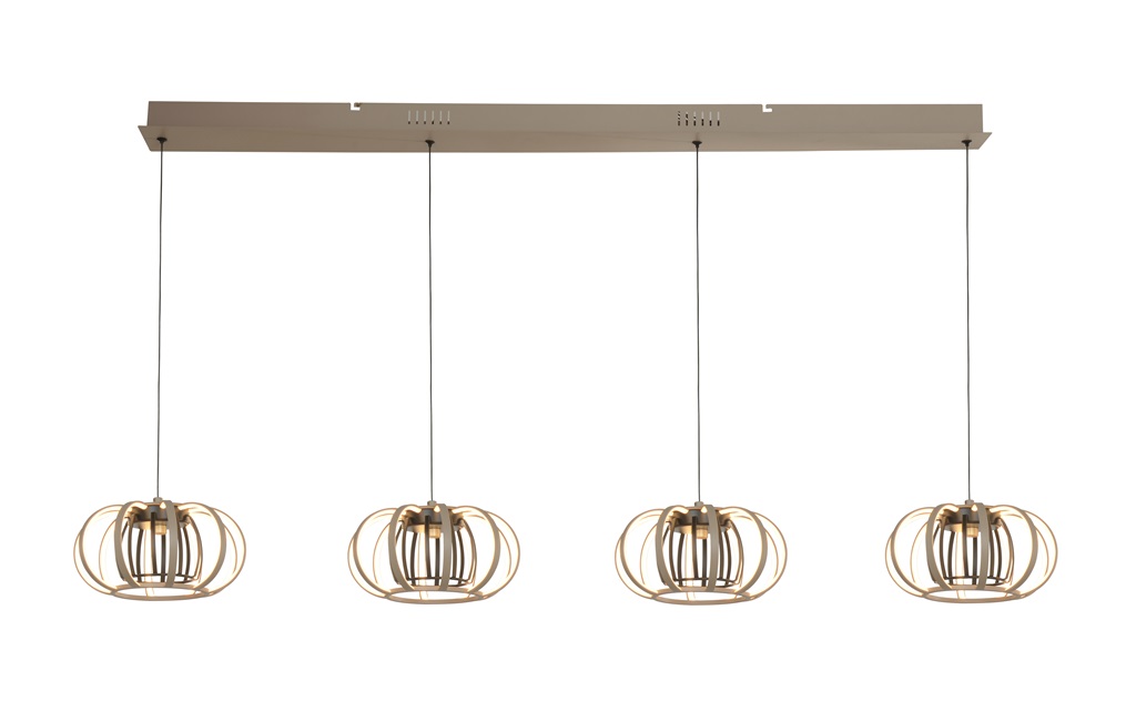 LED Pendelleuchte, Liftsystem, 3-stufig dimmbar, Sandfarben