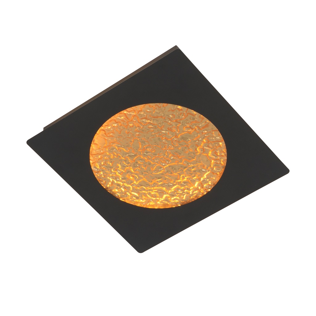 LED Deckenleuchte, Schwarz/Gold