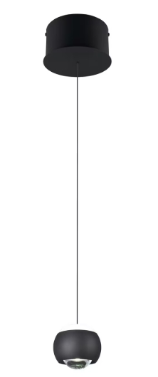 Pendelleuchte, schwarz, höhenverstellbar, Fernbedg.
