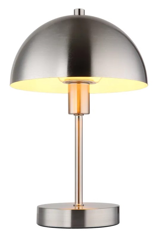 Tischleuchte, Schnurschalter, E14, Nickel matt