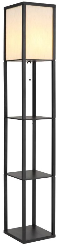 Stehleuchte, Schwarz, Zugschalter, E27