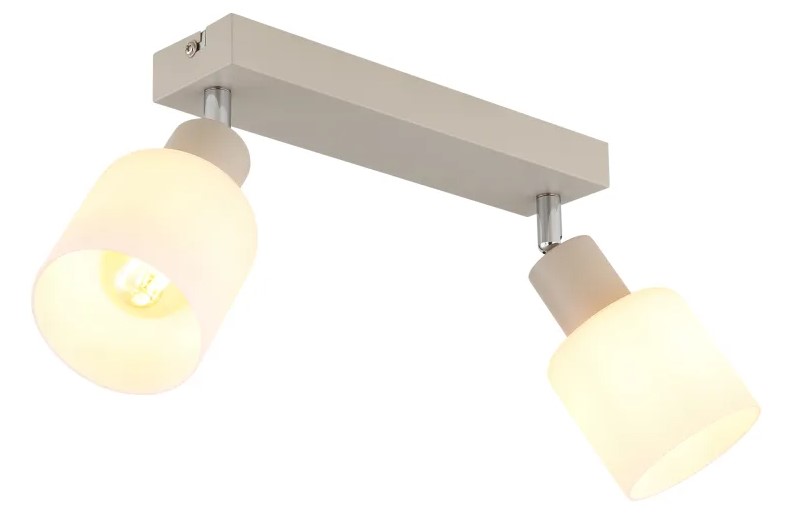 Strahler, 2-flammig, schwenkbar, Opalglas