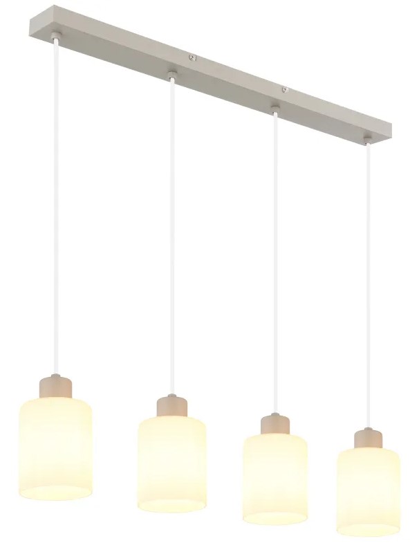Pendelleuchte, Opalglas, Höhe einstellbar, E27