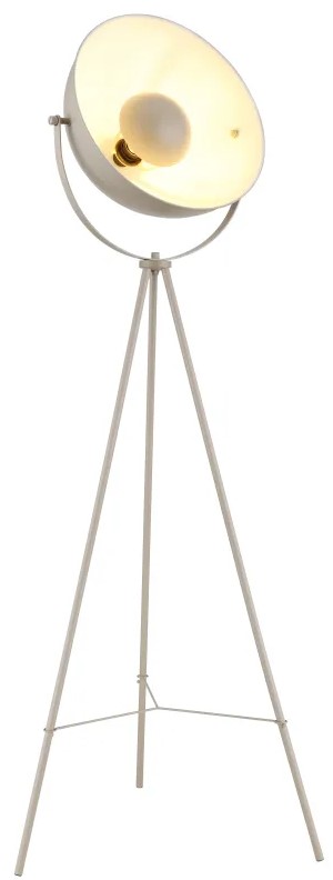 Stehleuchte, Fußschalter, schwenkbar, Sandfarben