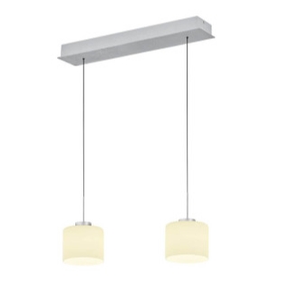 LED; Pendelleuchte, 2 flammig, Aluminium