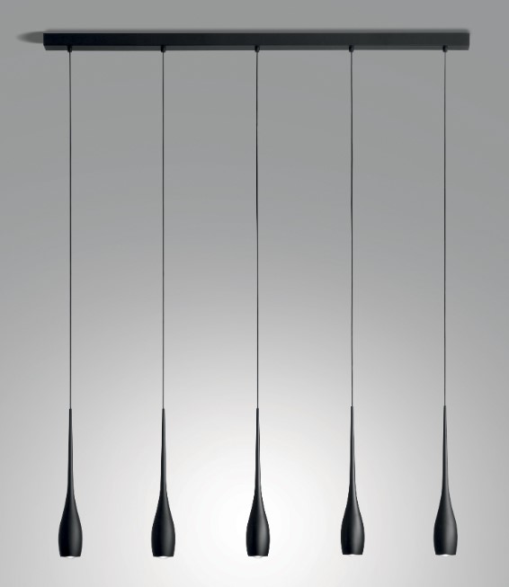 LED Pendelleuchte, Schwarz, dimmbar