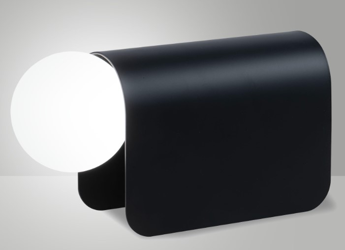 Tischleuchte, G9 Fassung, Schwarz