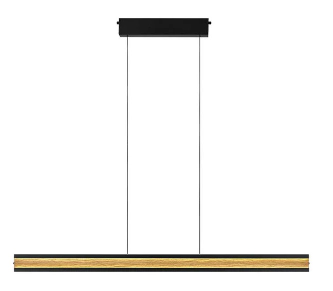LED Pendelleuchte, CCT, dimmbar, getr. schaltbar, Spaltholz