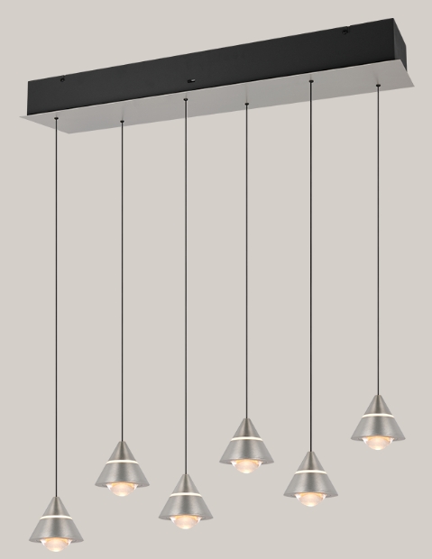 LED Pendelleuchte, 6 flammig