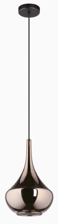 Pendelleuchte, 1-flammig, Bronze, E27