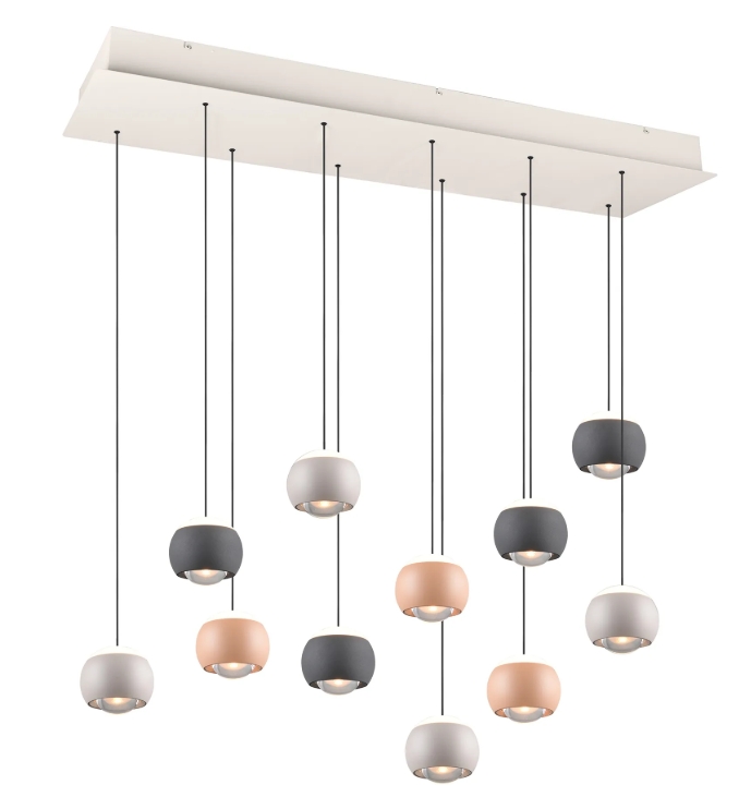 LED Pendelleuchte, 11-flammig, Tricolour, CCT, Fernbedienung